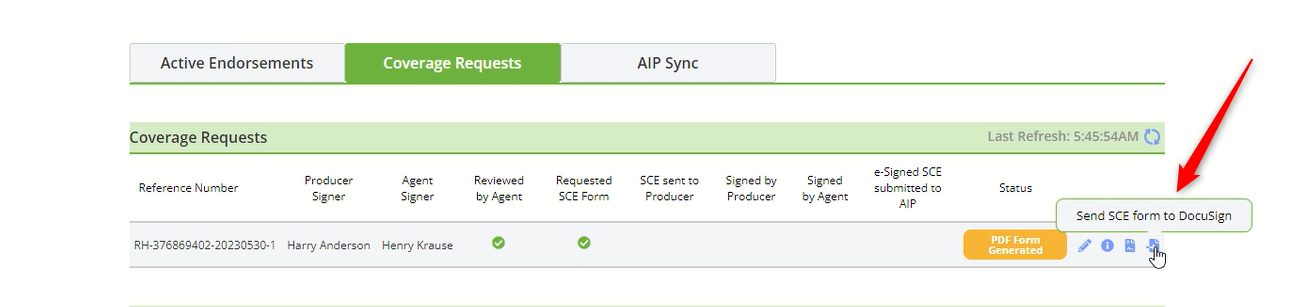 DocuSign option